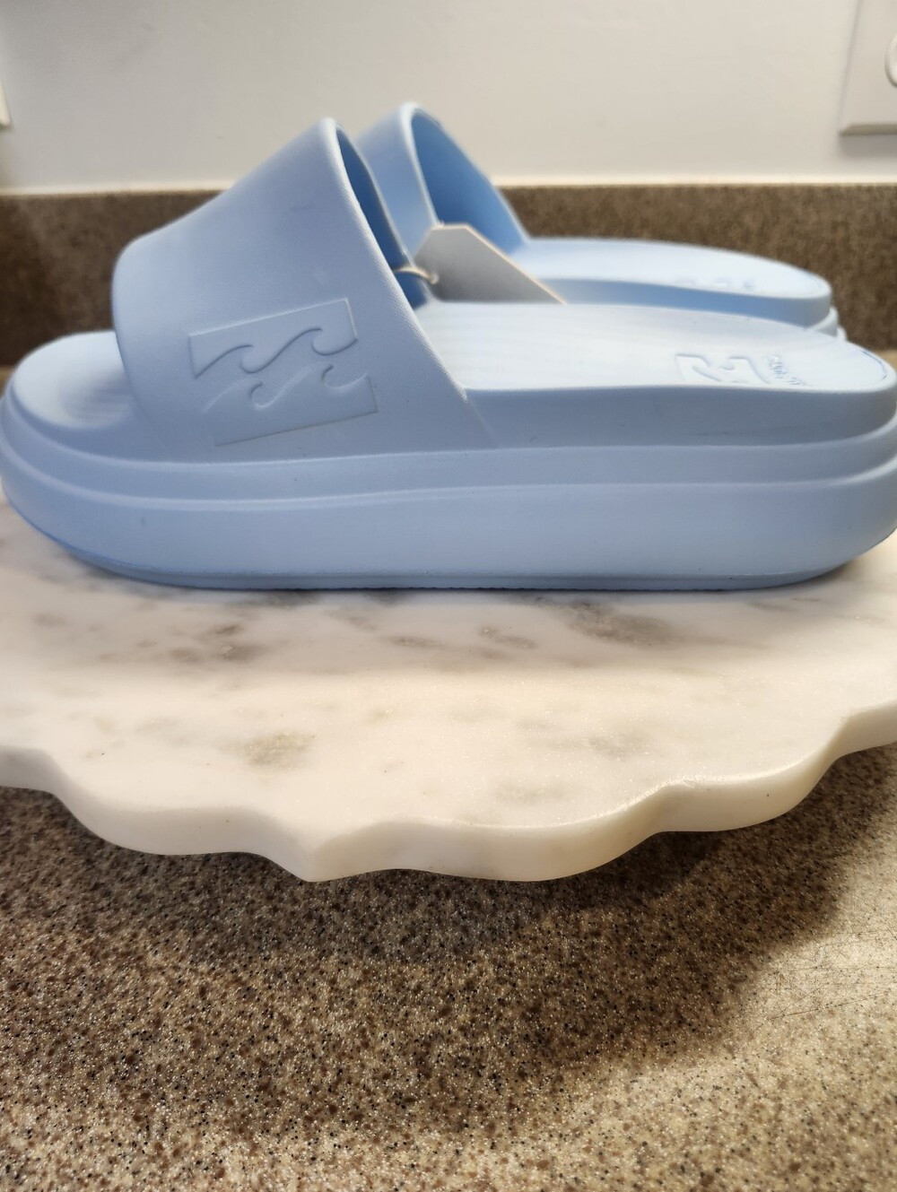 Billabong Cloud EVA Light Blue Platform Slide Sandals Women's Size 7